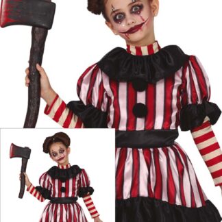 Costume Clown Horror Bimba 10/12 Anni