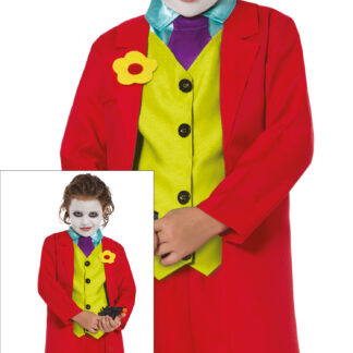 Costume stile Joker Bimbo 10/12 Anni