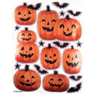 Adesivi Halloween con zucche e pipistrelli